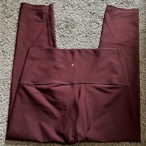 Maroon Maternity High-Waisted Leggings